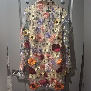 Floral backless mini dress NEW size XL